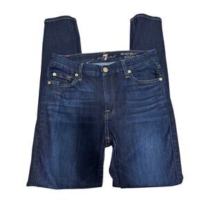 7 for all mankind the‎ mid rise ankle skinny jeans size 28